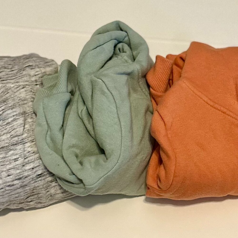 3 H&M Kids Hoodies Size 2T - Orange, Heather Grey & Turquoise